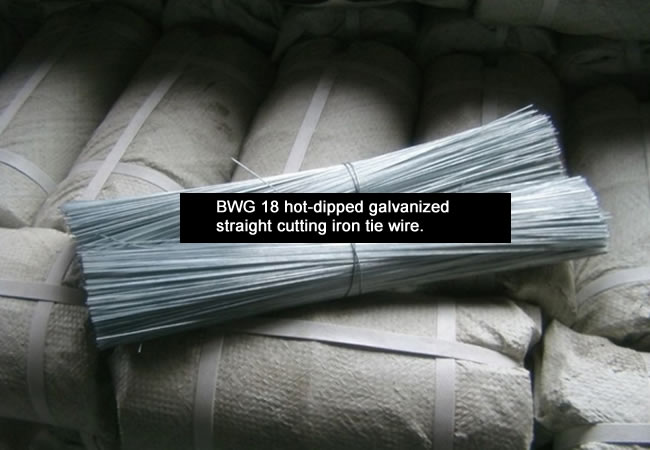 BWG 18 hot-dipped galvanized straight cutting iron wire