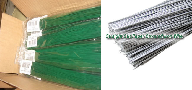Straight Cut Paper Covered Iron Wire for Flower Arrangement